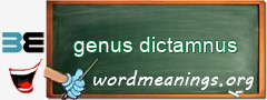 WordMeaning blackboard for genus dictamnus